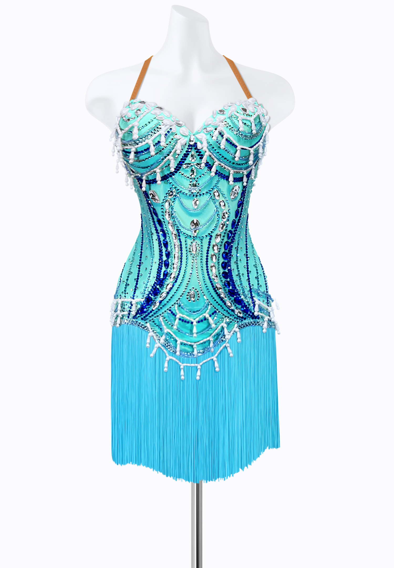 Tranquil Pearl Latin Dress PR-L225064