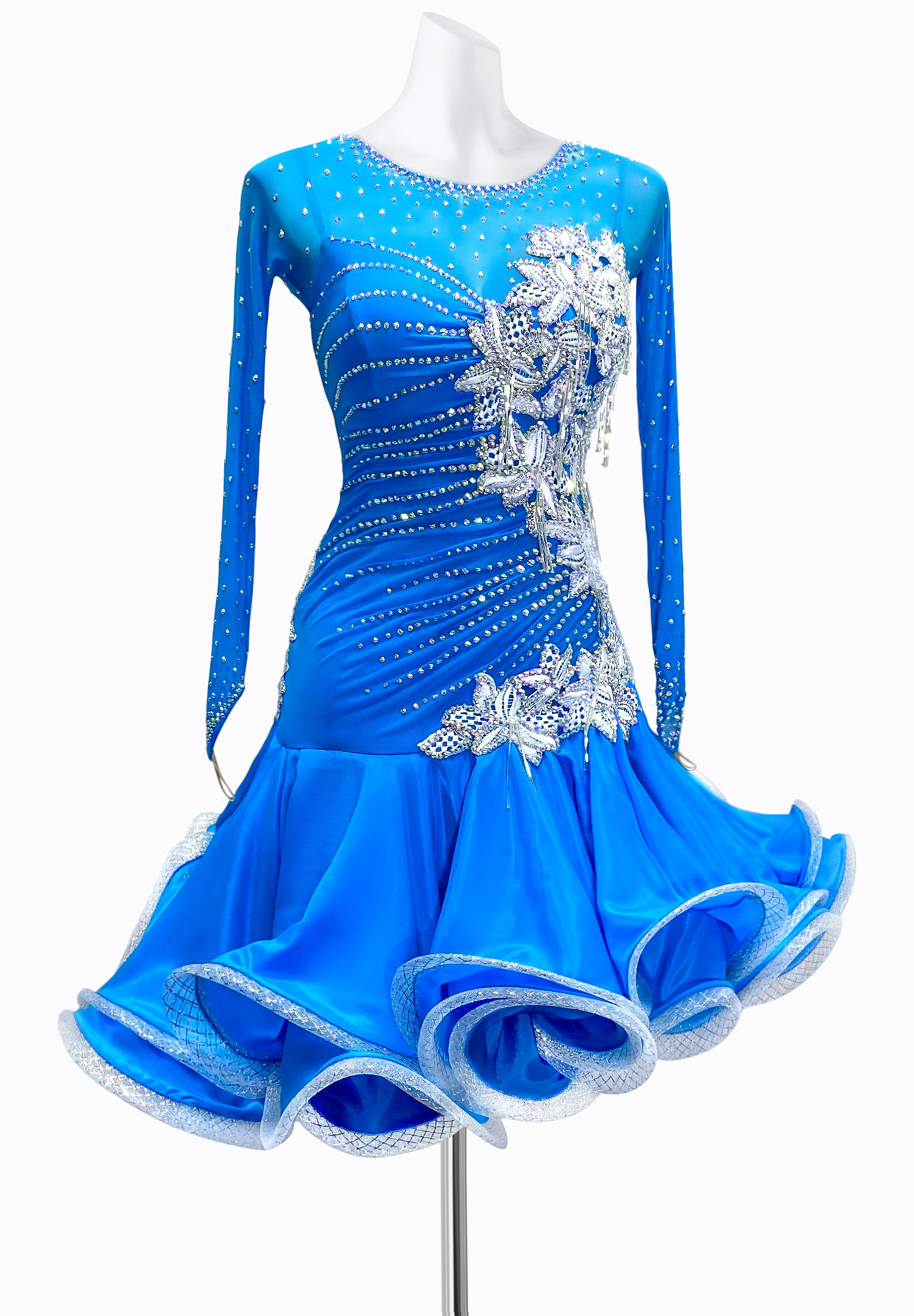 Tranquil Ruched Latin Dress JT-L2095