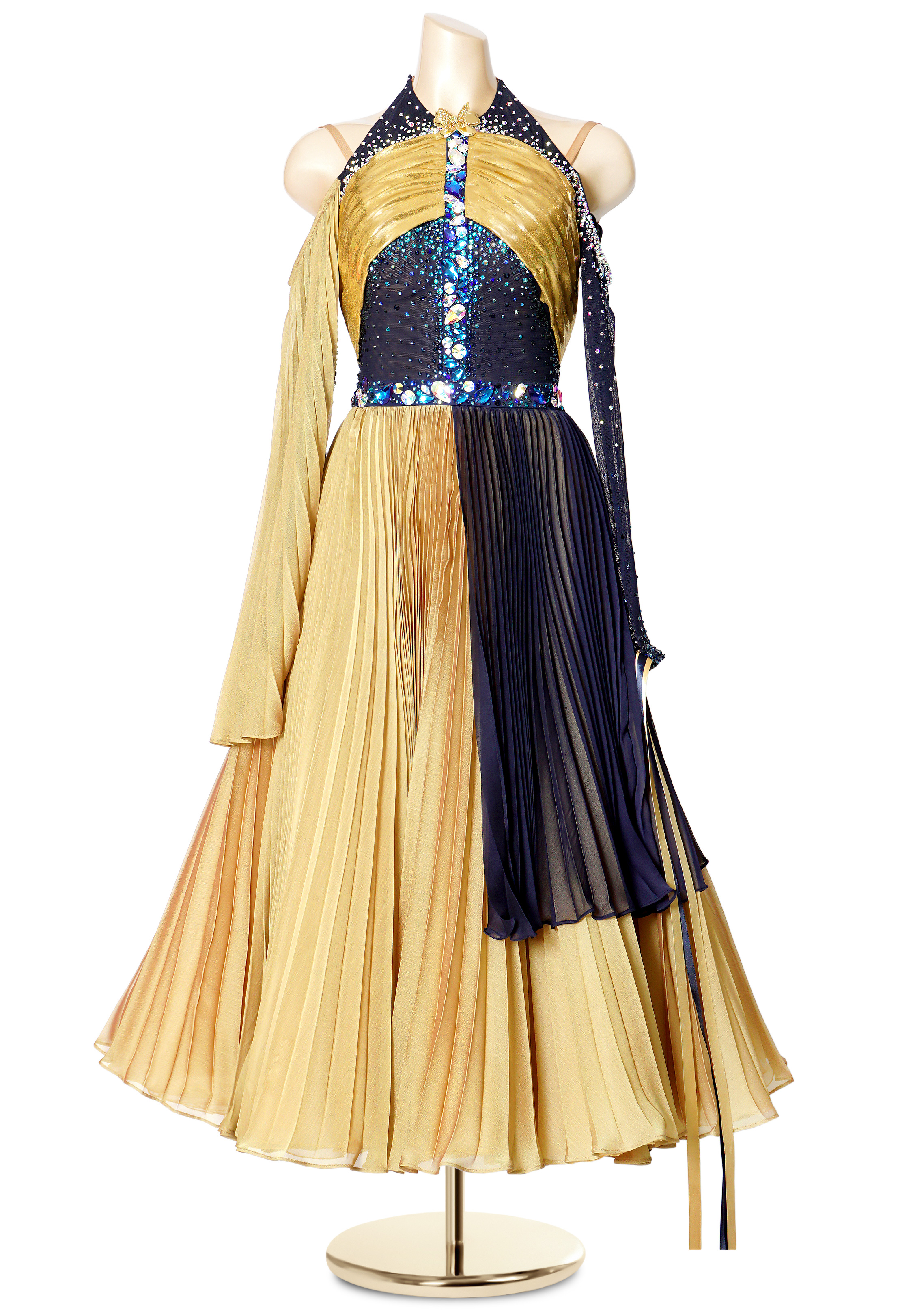Supernatural Pleated Gemstone Ballroom Gown PC-WB19142