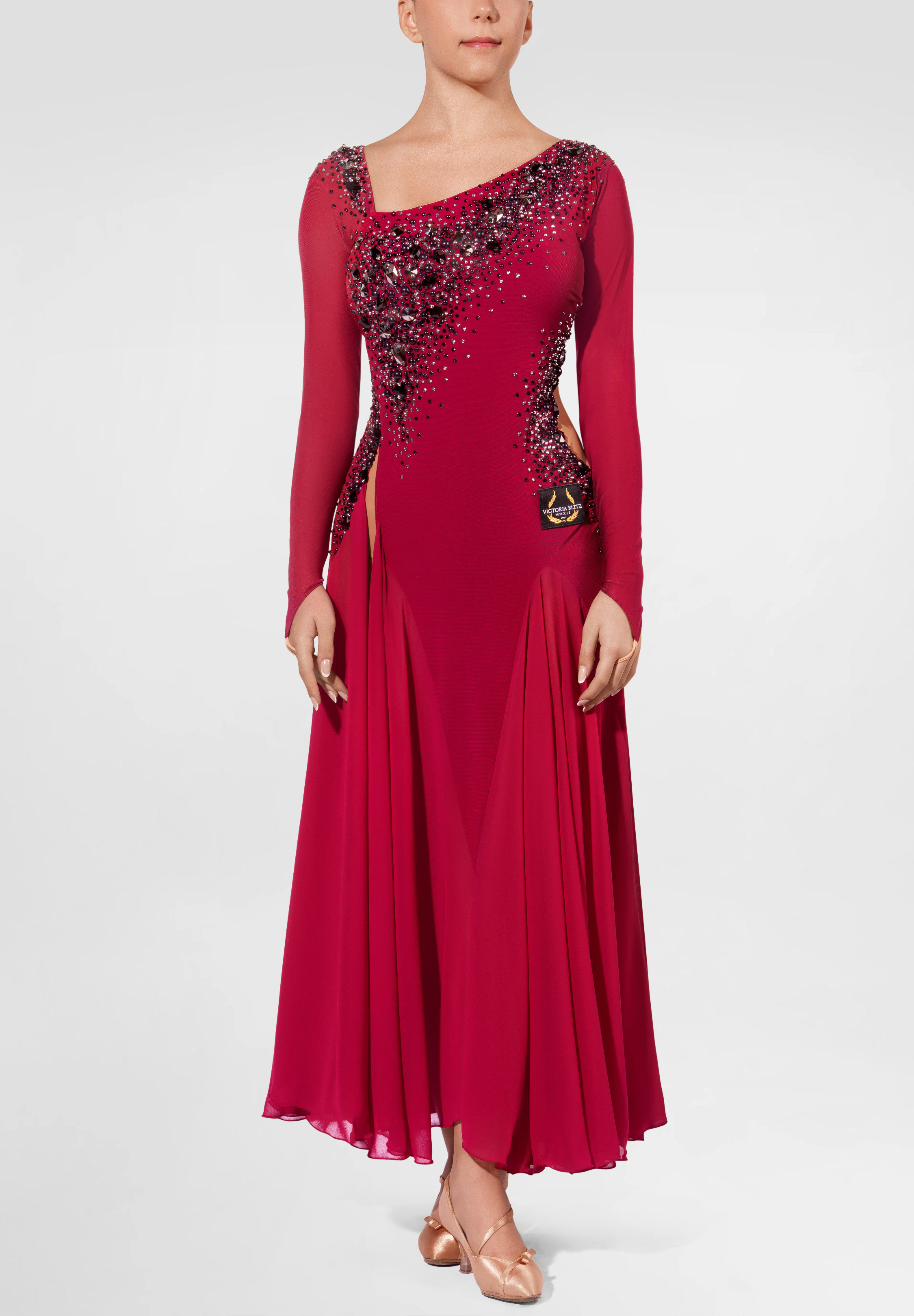 Crimson Abyss Smooth Dress VB-S25023