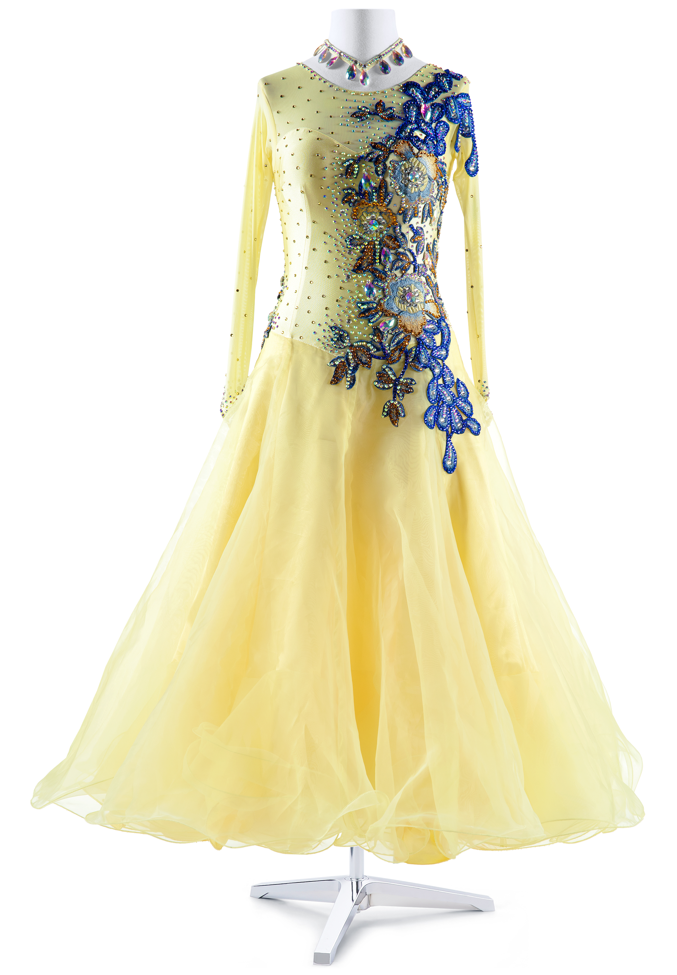 Vanilla Cream Ballroom Long Dance Dress VN-A5388