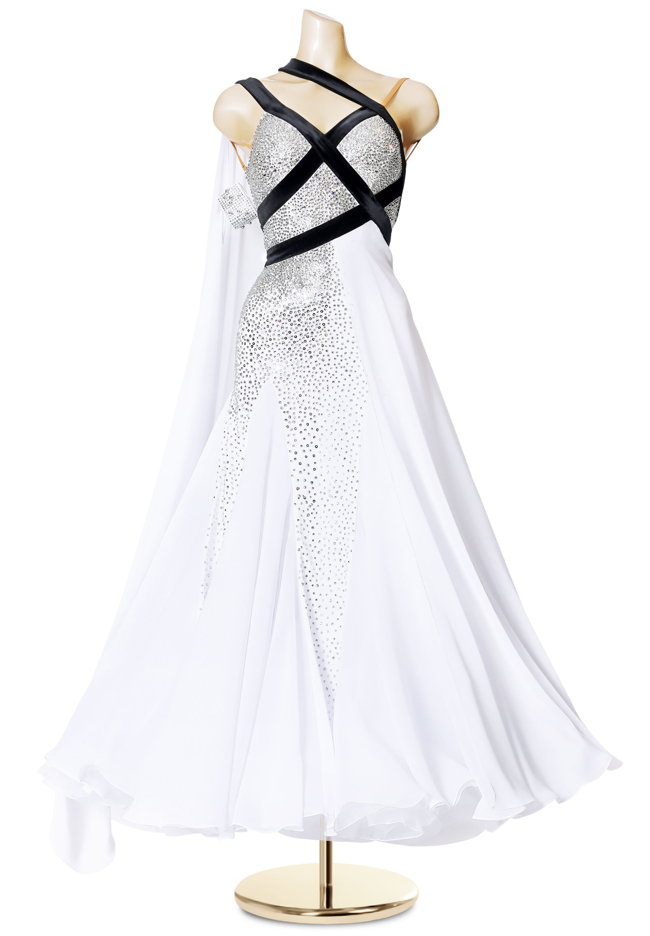 Velvet Wrap Ballroom Smooth Dance Gown PC-WB19149