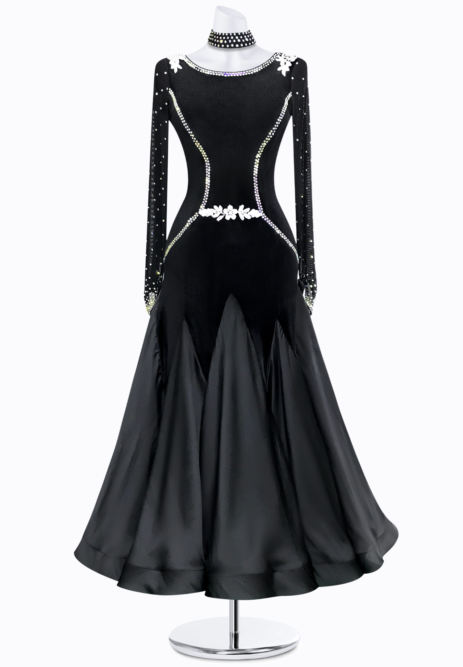 Velvet Flower Ballroom Gown JT-B3652