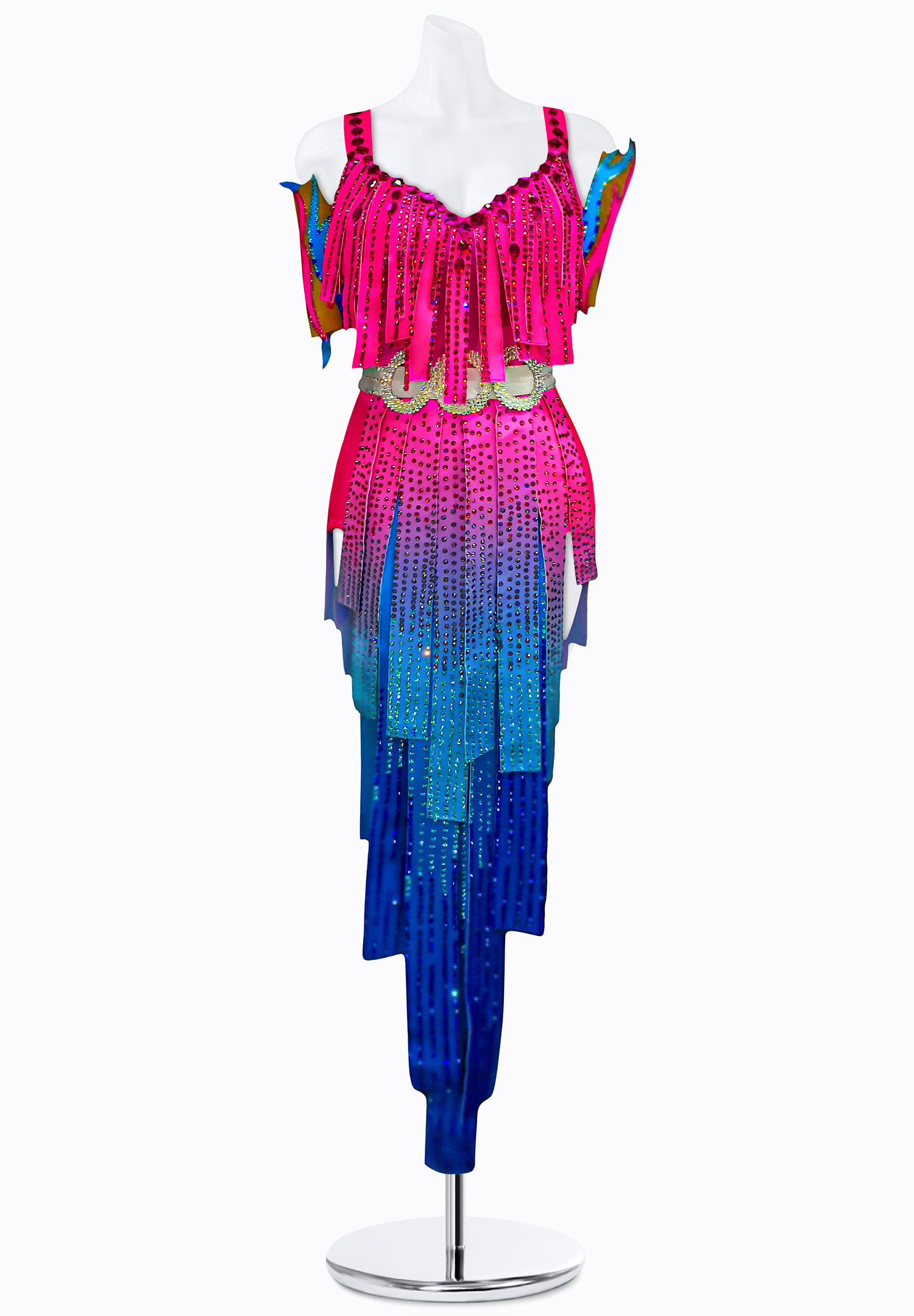 Vibrant Ombre Latin Dress AM-L3122