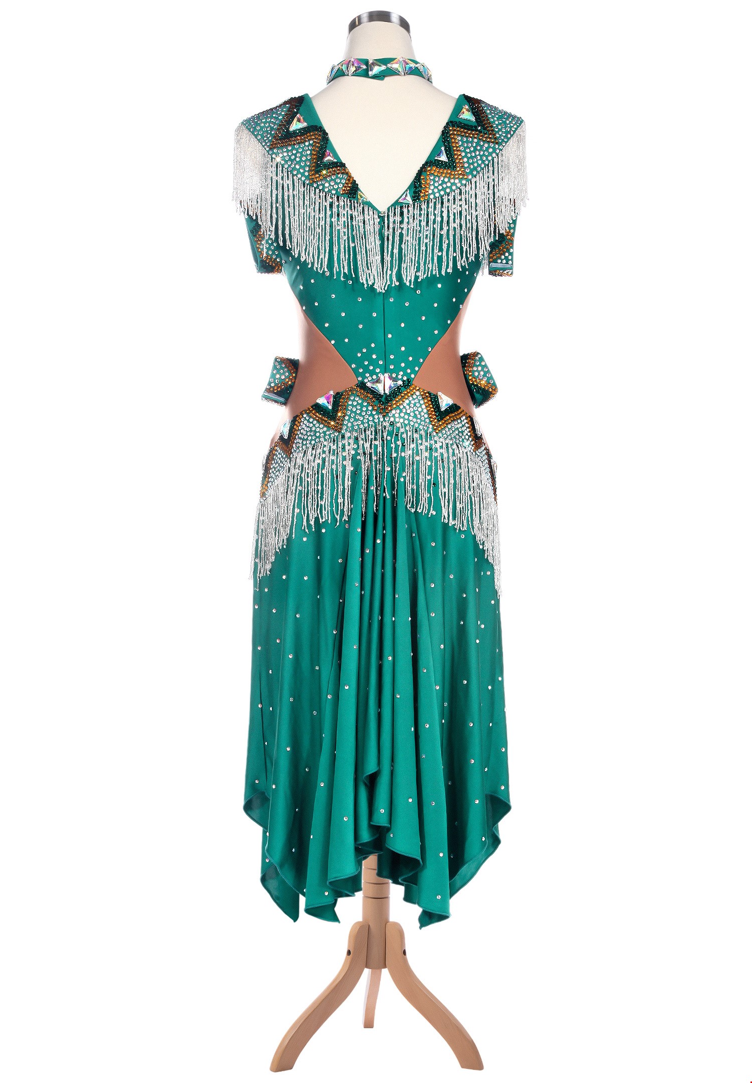 Vintage Sailor Collar Fringe Accented Latin Competition Dress L5205 ...