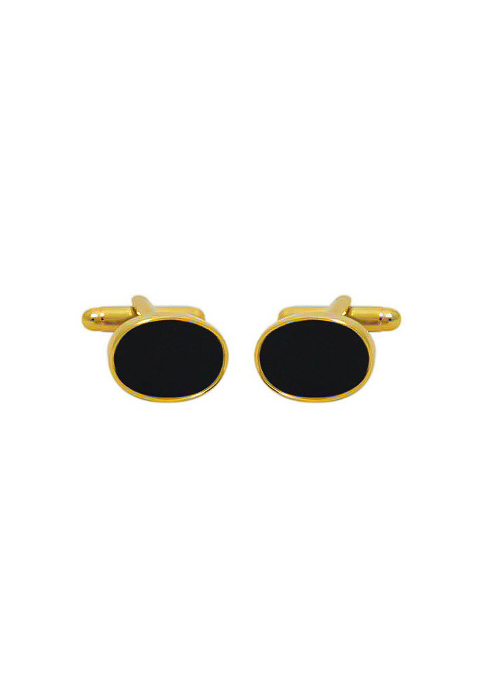 DSI Luxury Cufflinks-Black Onyx with Gold Trim