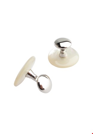 DSI Luxury Front & Back Studs 4505-Mother of Pearl