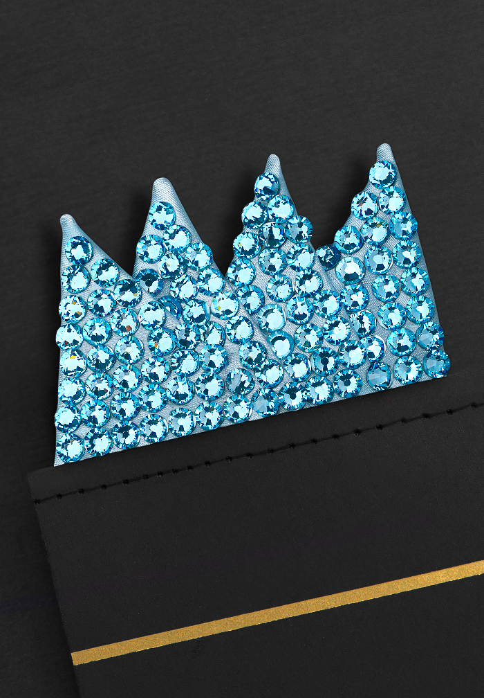 Vito Dance Crystal Pocket Square - Aquamarine