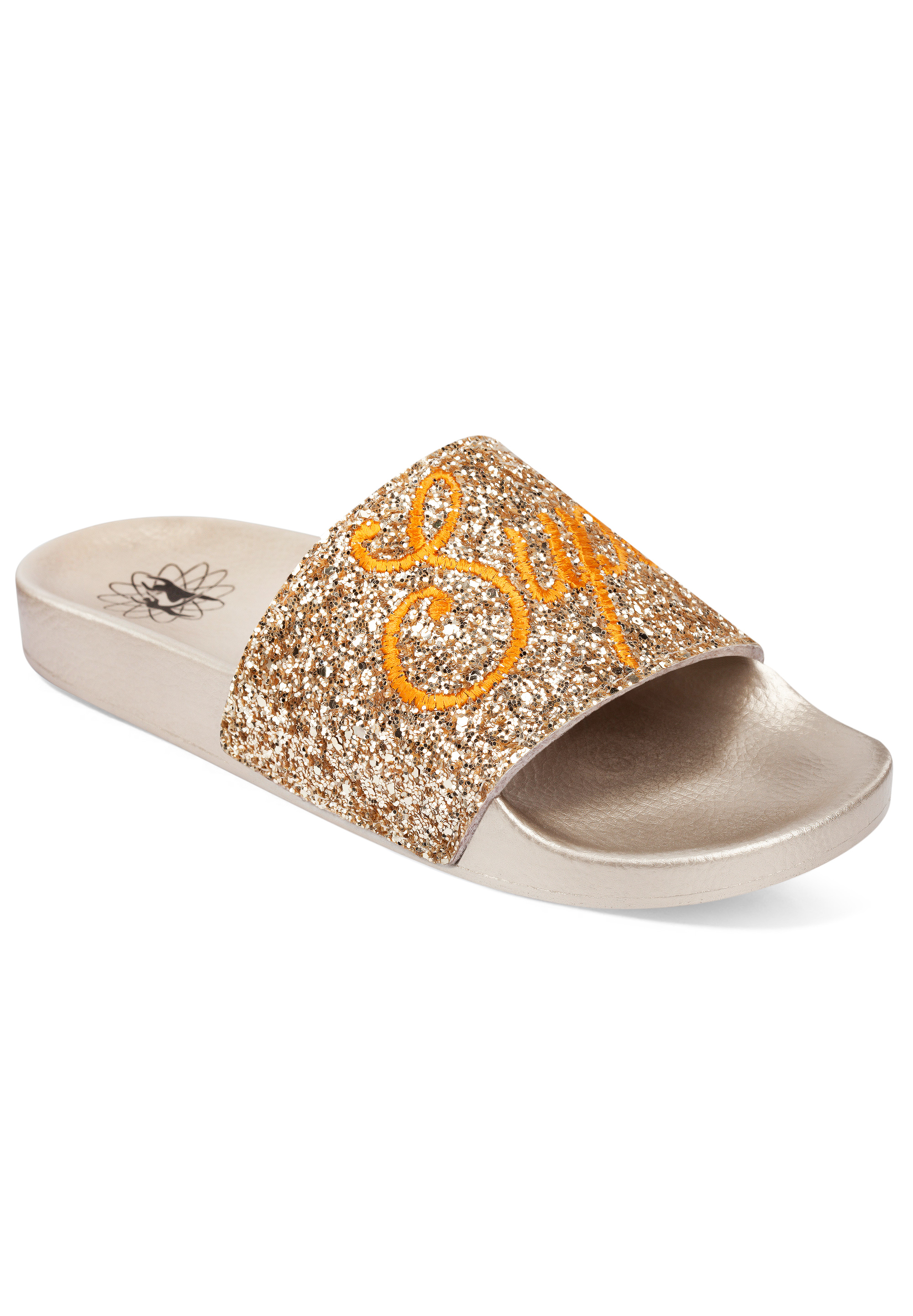 Gold cheap sparkle slides