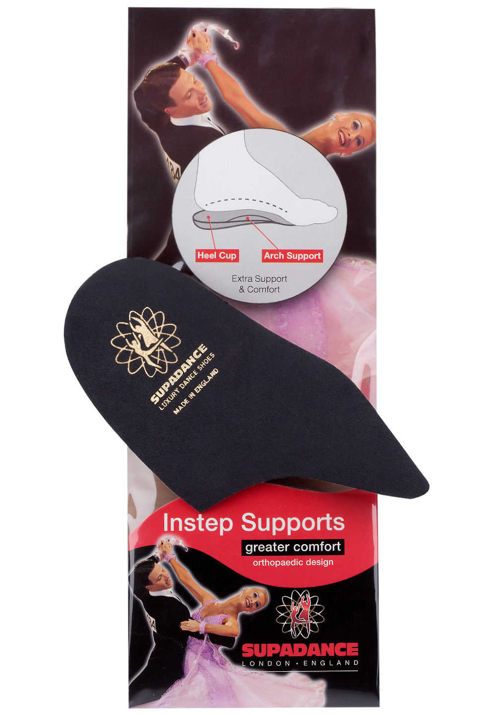 Supadance Unisex Instep Supports-Black