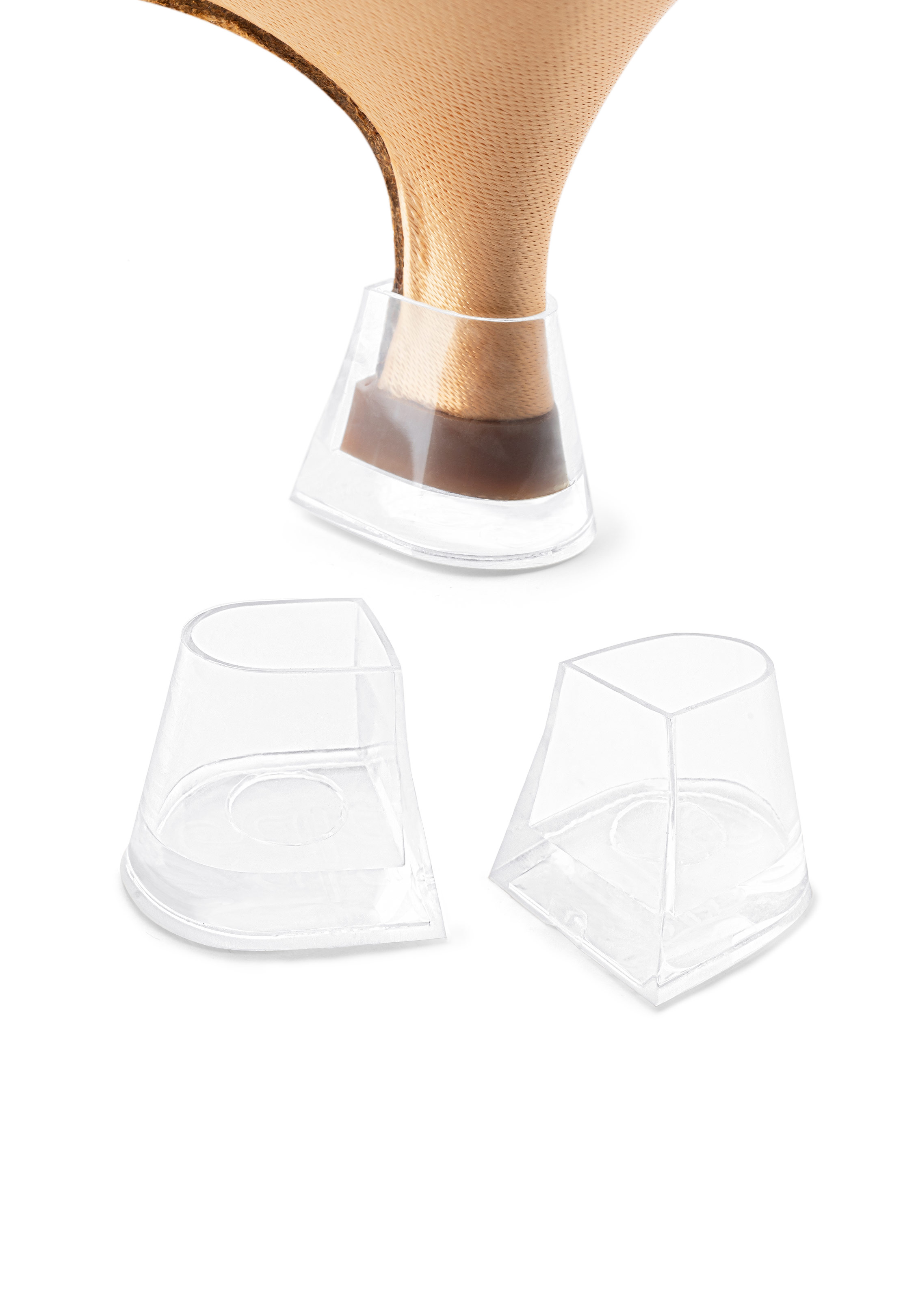 Heel Cup For Dance America Shoes by GA (3 Pairs)-2 Flare-Clear Base