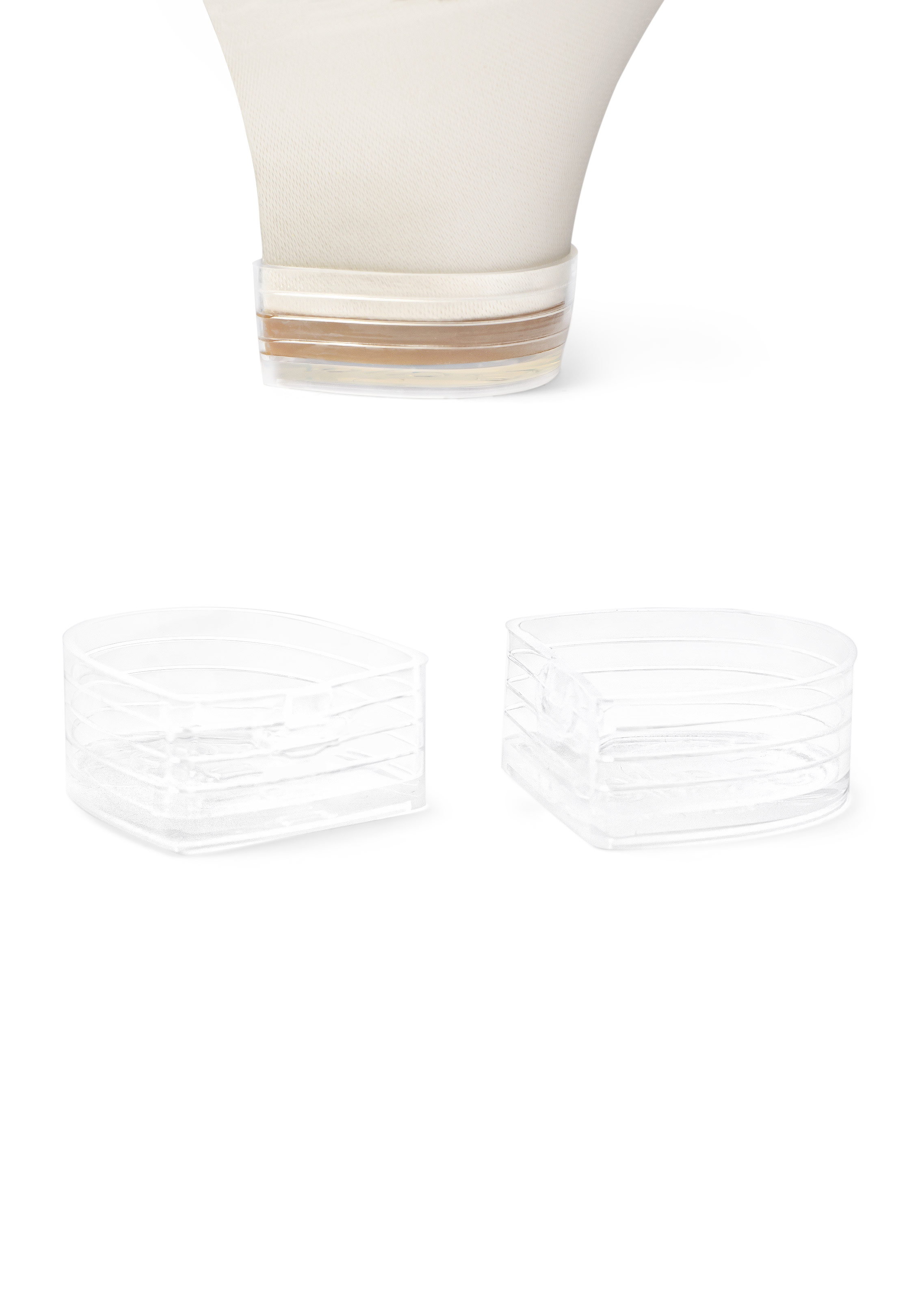 Heel Cup For Ray Rose Shoes by GA (3 Pairs)-1.5 Cuban-Clear Base