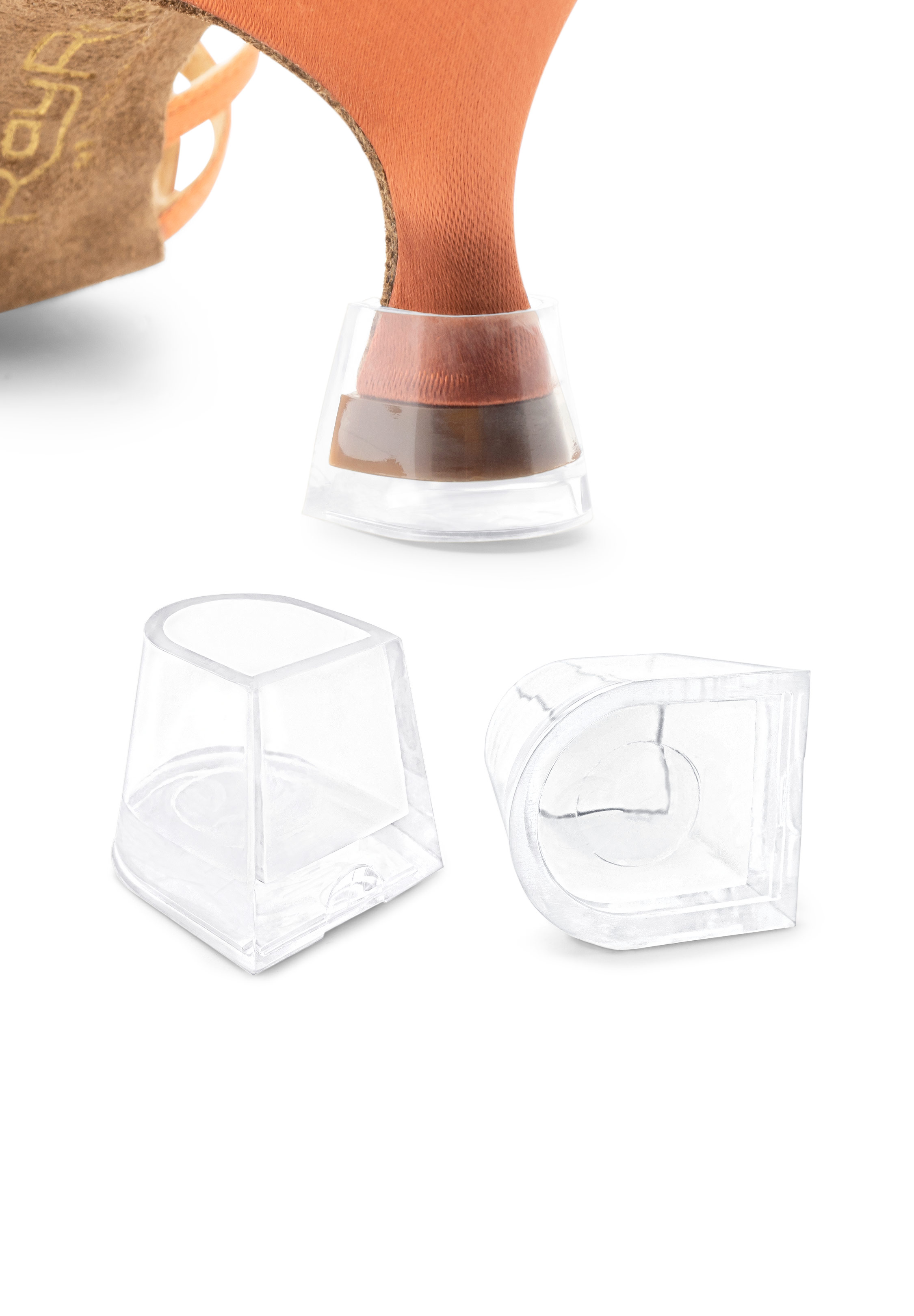 Heel Cup For Ray Rose Shoes by GA (3 Pairs)-2.5 Flare-Clear Base