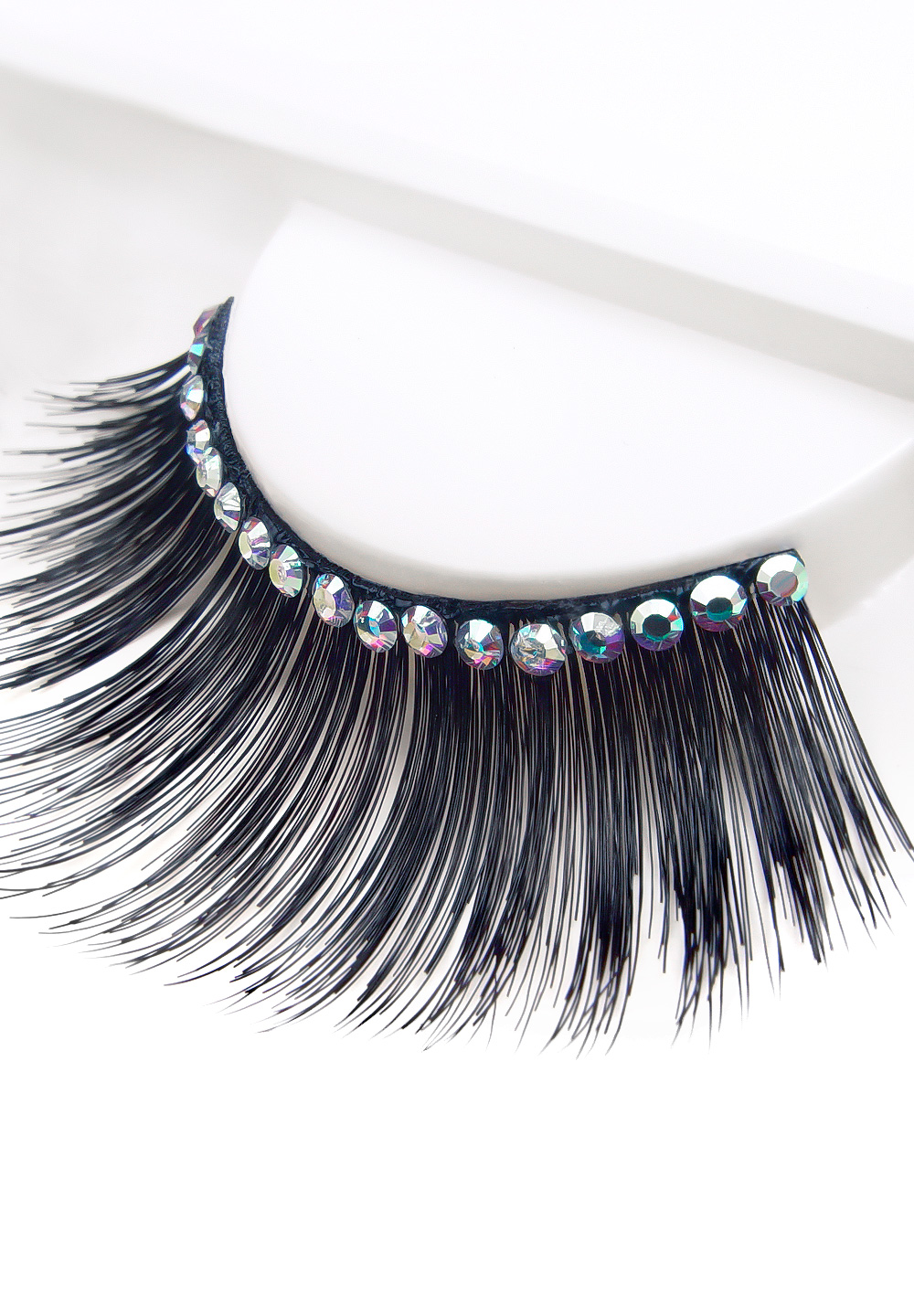 Eyelashes w Swarovski rhinestones 1L377 Black-Black