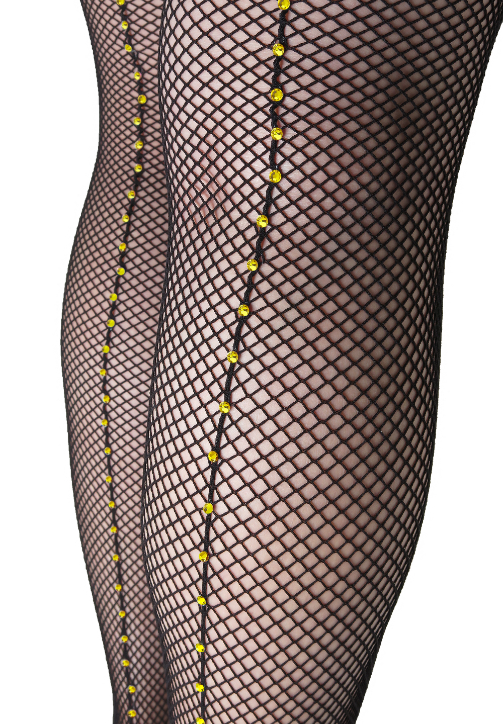 Tan fishnet outlet tights with rhinestones