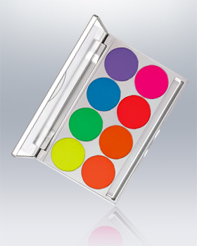 Kryolan UV-Dayglow Compact 8 Colors Palette 5368