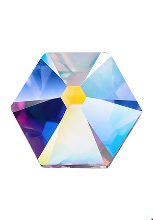 Preciosa Flat Back Hexagon MAXIMA (438 31 301)-Crystal AB