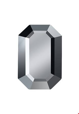 Preciosa Flat Back Octagon MAXIMA(438 34 220)-Jet Hematite