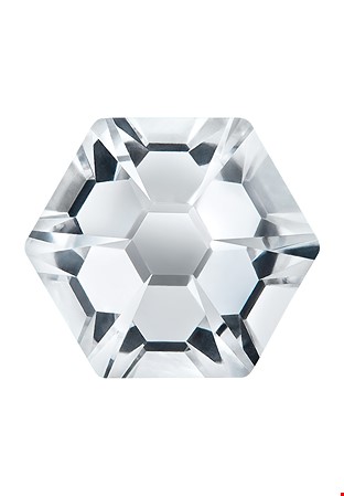 Preciosa Hot Fix Hexagon MAXIMA(438 31 220)-Crystal