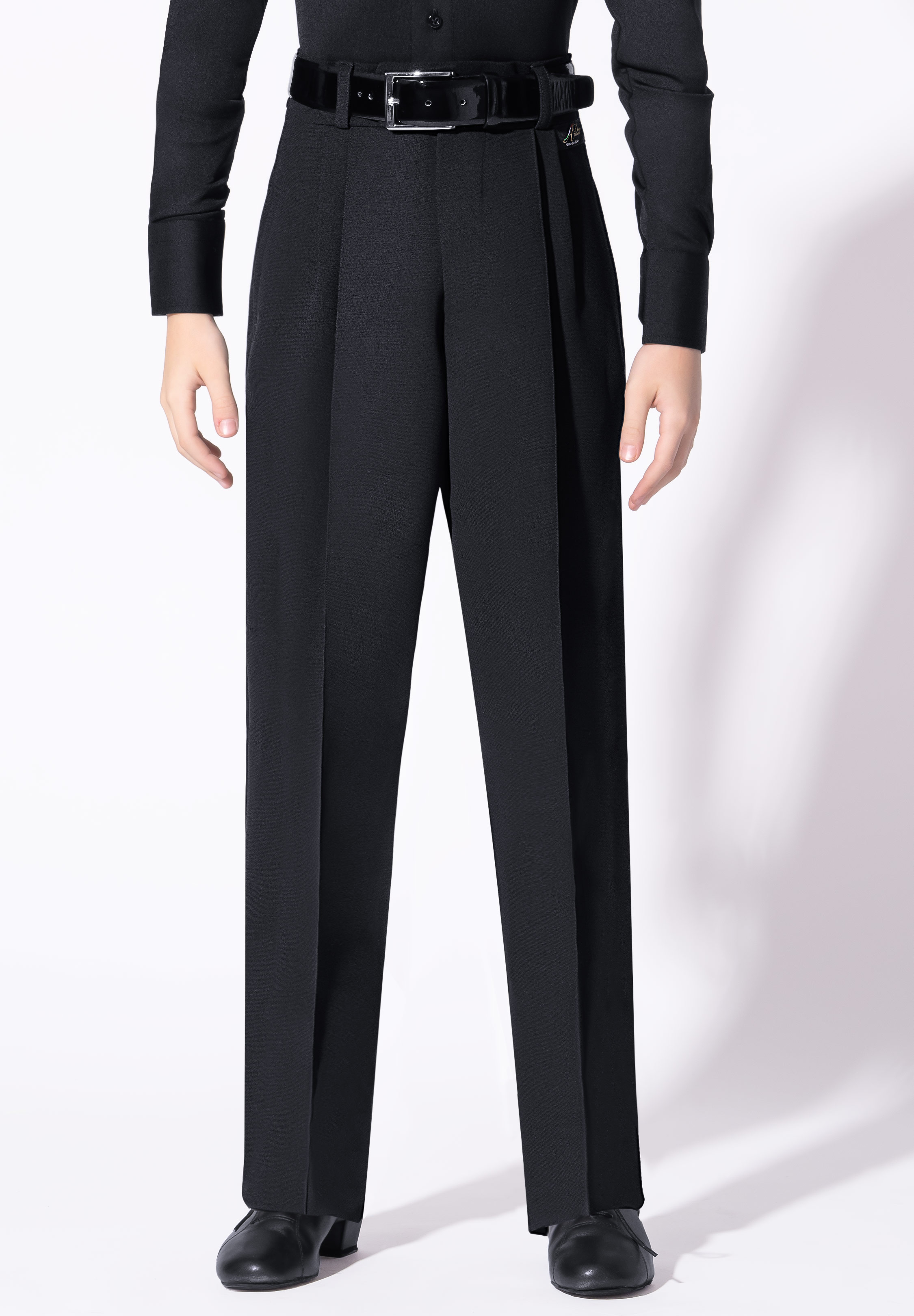 Armando Juvenile Slim Trousers w/ Double Pleats B00166-Black