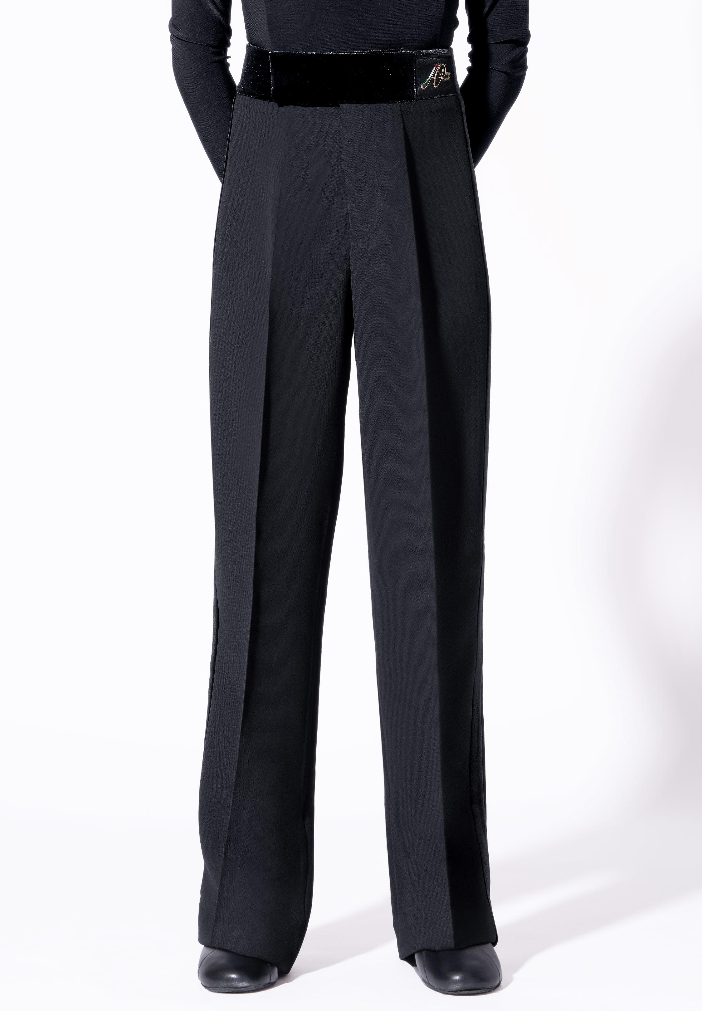 Armando Juvenile Velvet Binding Dance Trousers B00019-Black
