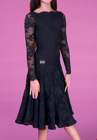 DSI Ella Juvenile Dress 1087-Black Devotion Lace