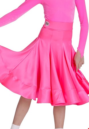 DSI Georgia Juvenile Skirt 1080 - Stretch Satin-Cerise 1111