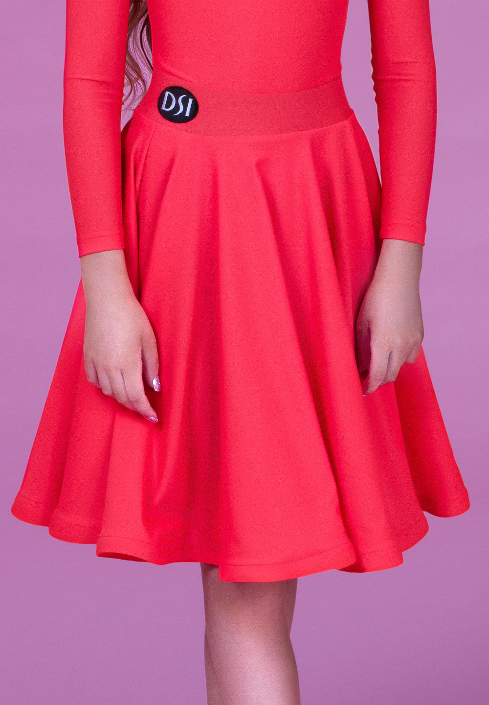 DSI Henny Juvenile Dance Skirt 3128-Scarlet Lycra