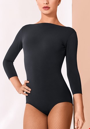 Sasuel Girls Cindy Practice Leotard-Black Crepe