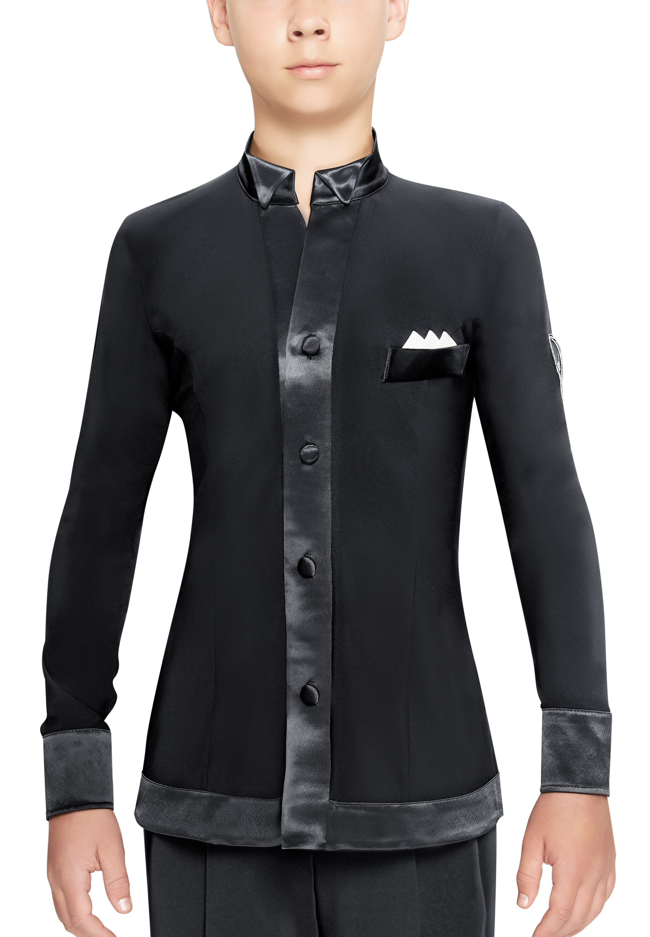 Sasuel Junior Latin Shirt Oscar-Black