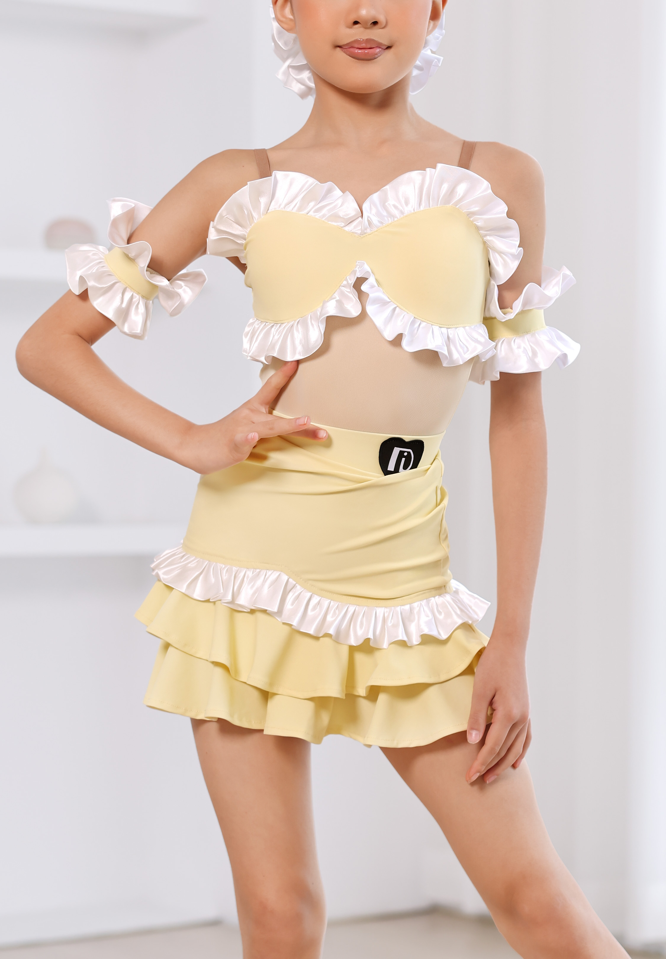 TID Frilled Flounce Girls Set CL2426-Yellow
