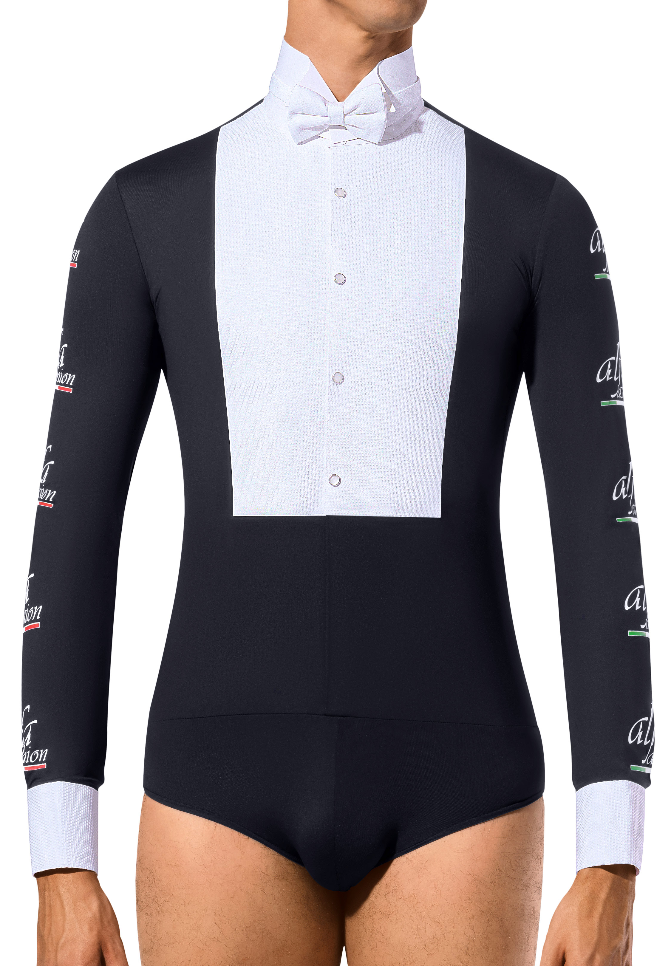 Alfa Mens Ballroom Stretch Shirt w/ Logo FSWL