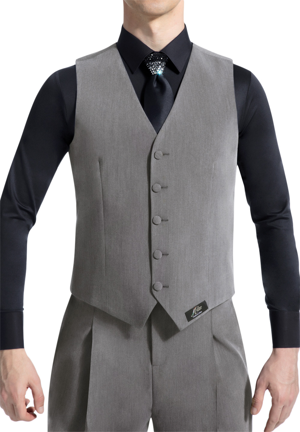 Armando Mens Ballroom Vest 00023-Grey