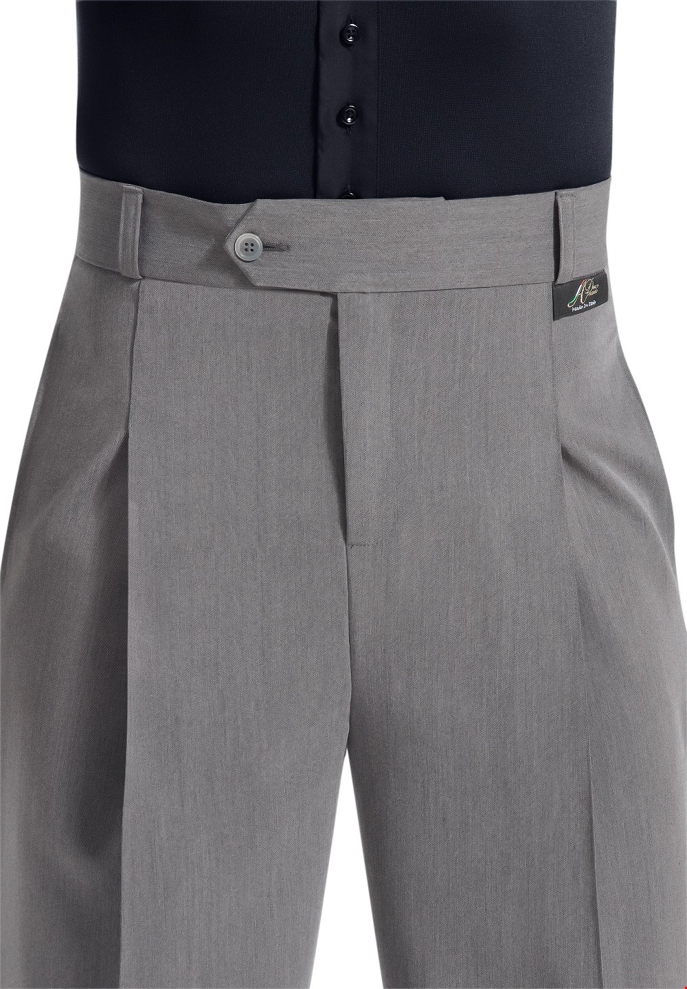 Men's Classic Pleat Grey Dance Pants