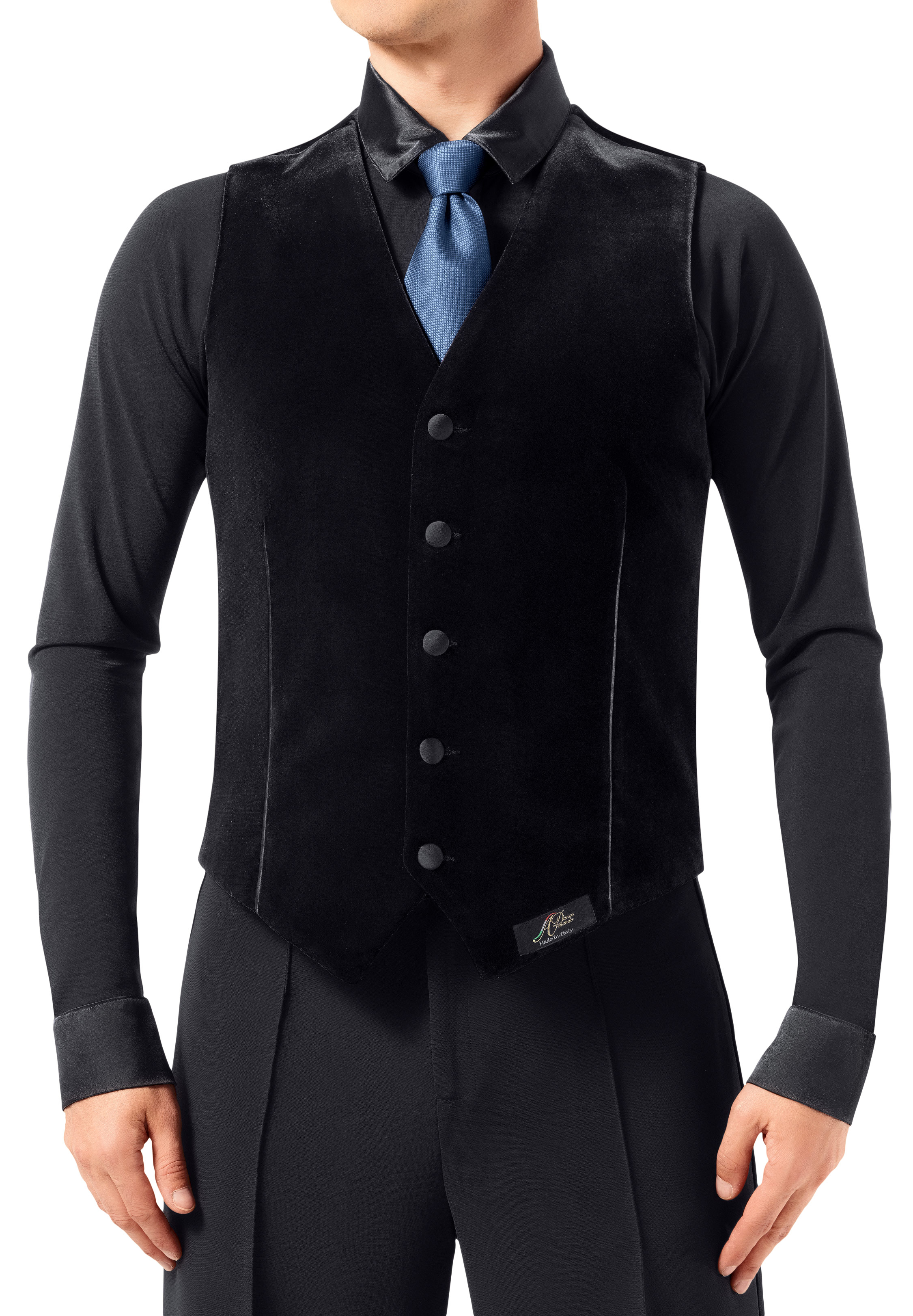 Armando Mens Velvet Ballroom Vest 00026-Black
