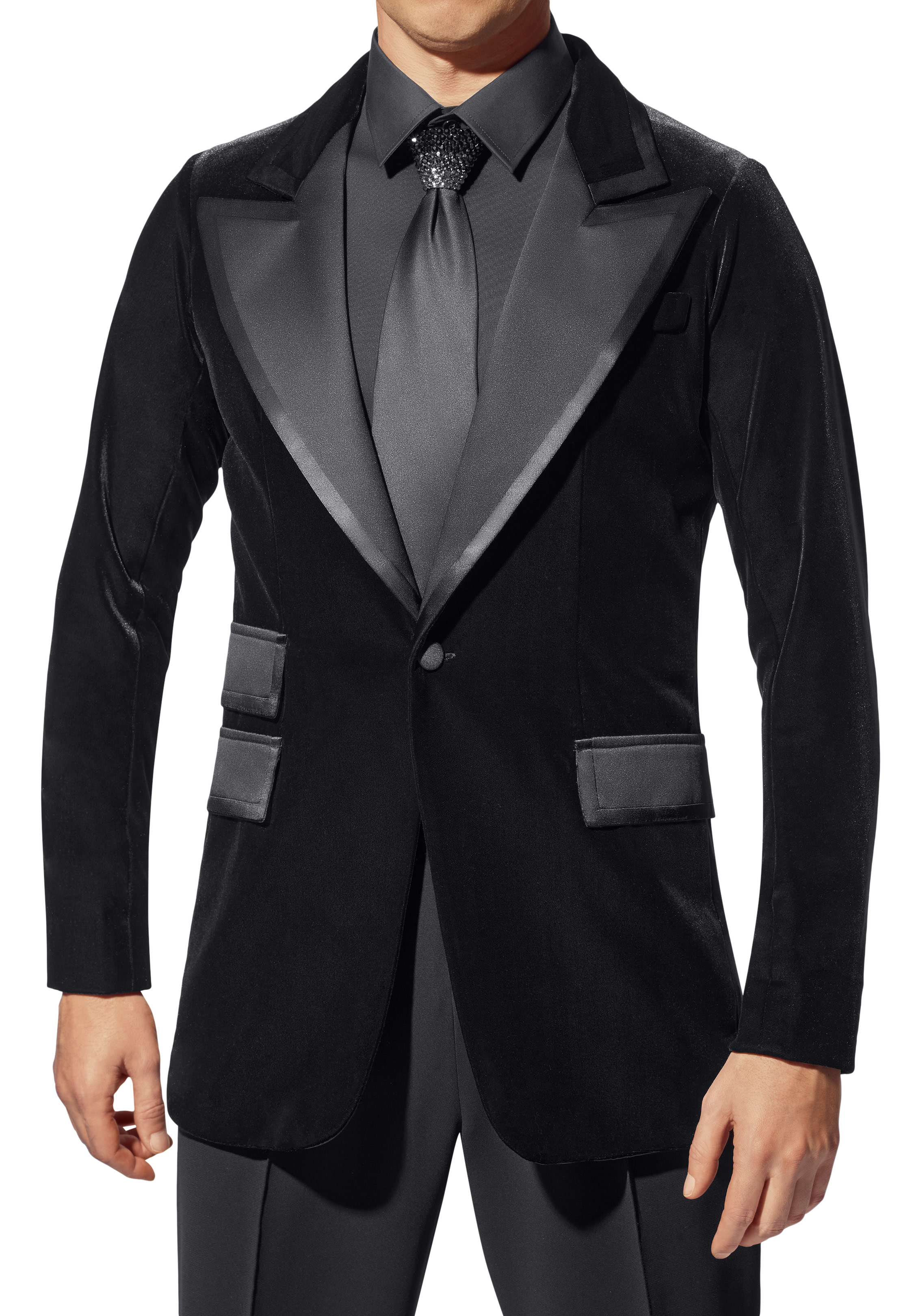 Ballroom Ave by DSI Modern Smooth Jacket SM101-Black Velvet