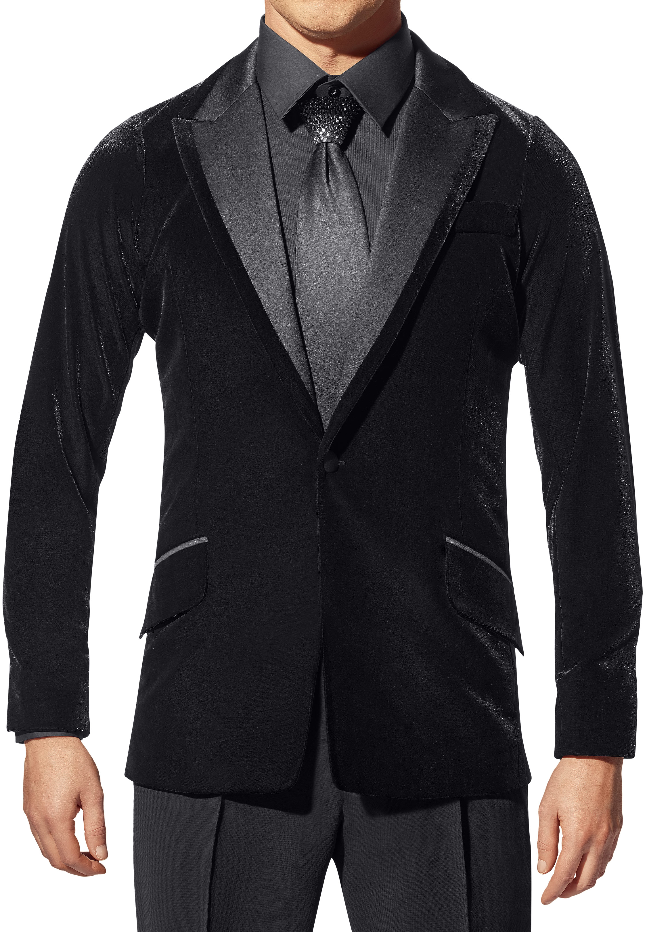 Ballroom Ave by DSI Modern Smooth Jacket SM103-Black Velvet
