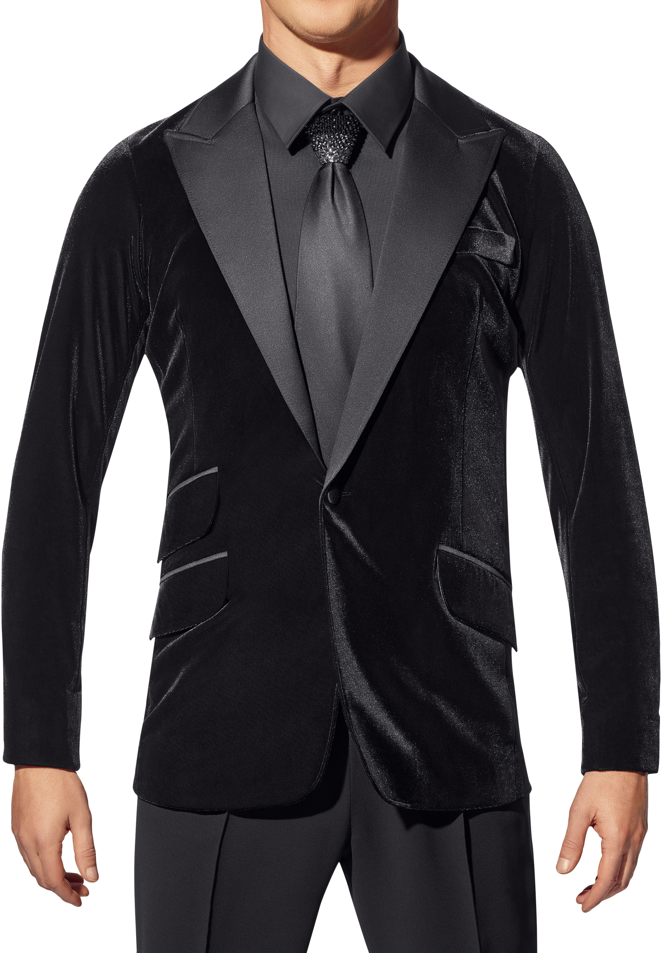 Ballroom Ave by DSI Modern Smooth Jacket SM104-Black Velvet