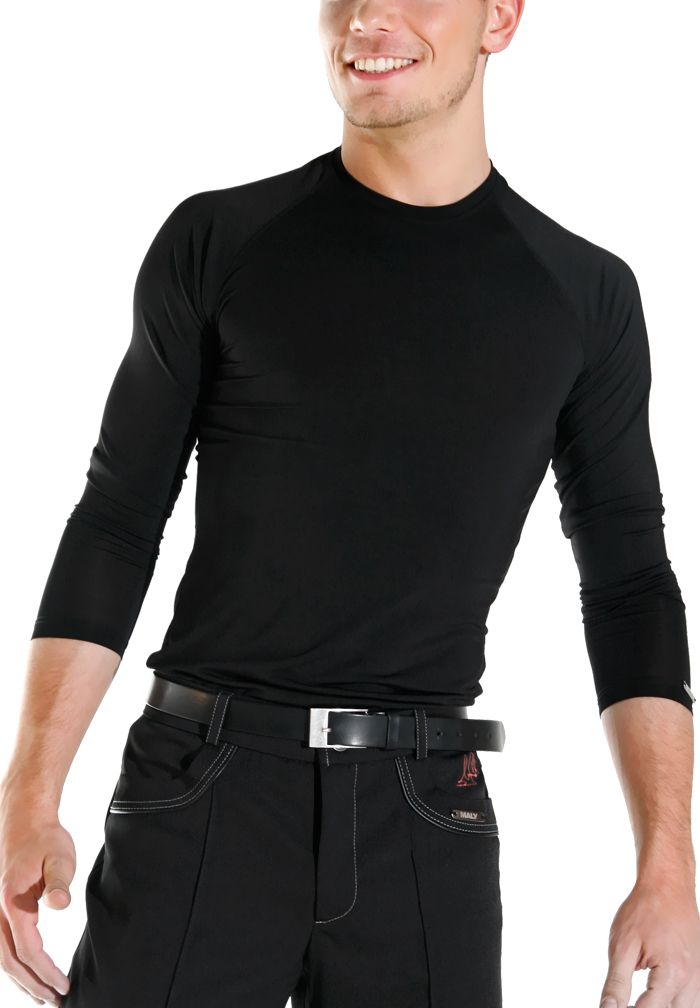 Maly Mens Fabio Selmi Stretch Dance Shirt MF132101-Black
