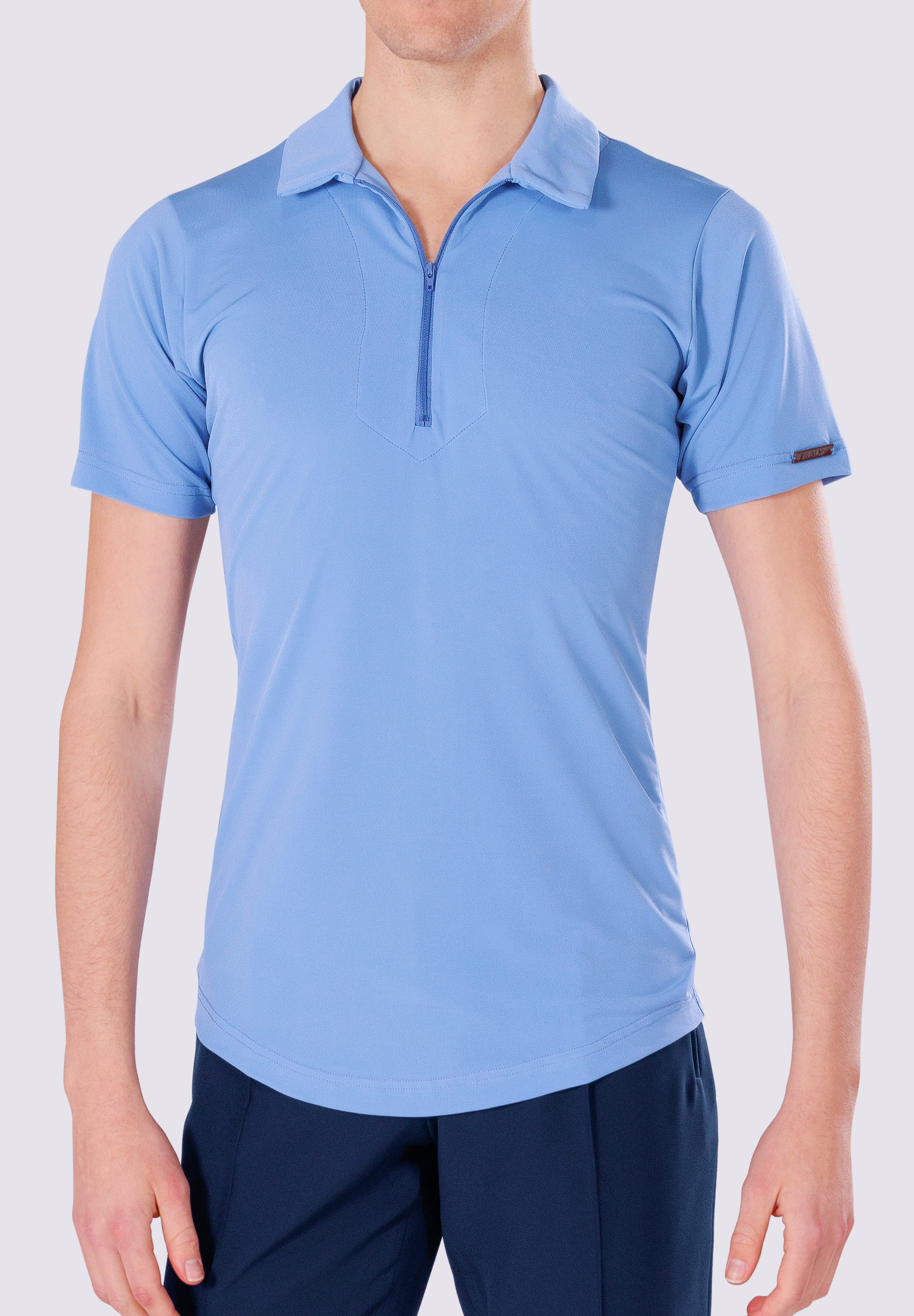 Maly Mens Fashionable Polo Shirt For Practice MF202203-Sky Blue