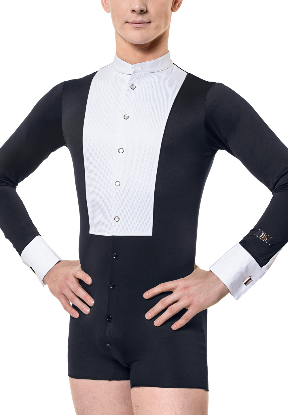 RS Atelier Mens Nero Easy Button Stretch Ballroom Shirt | Dancewear