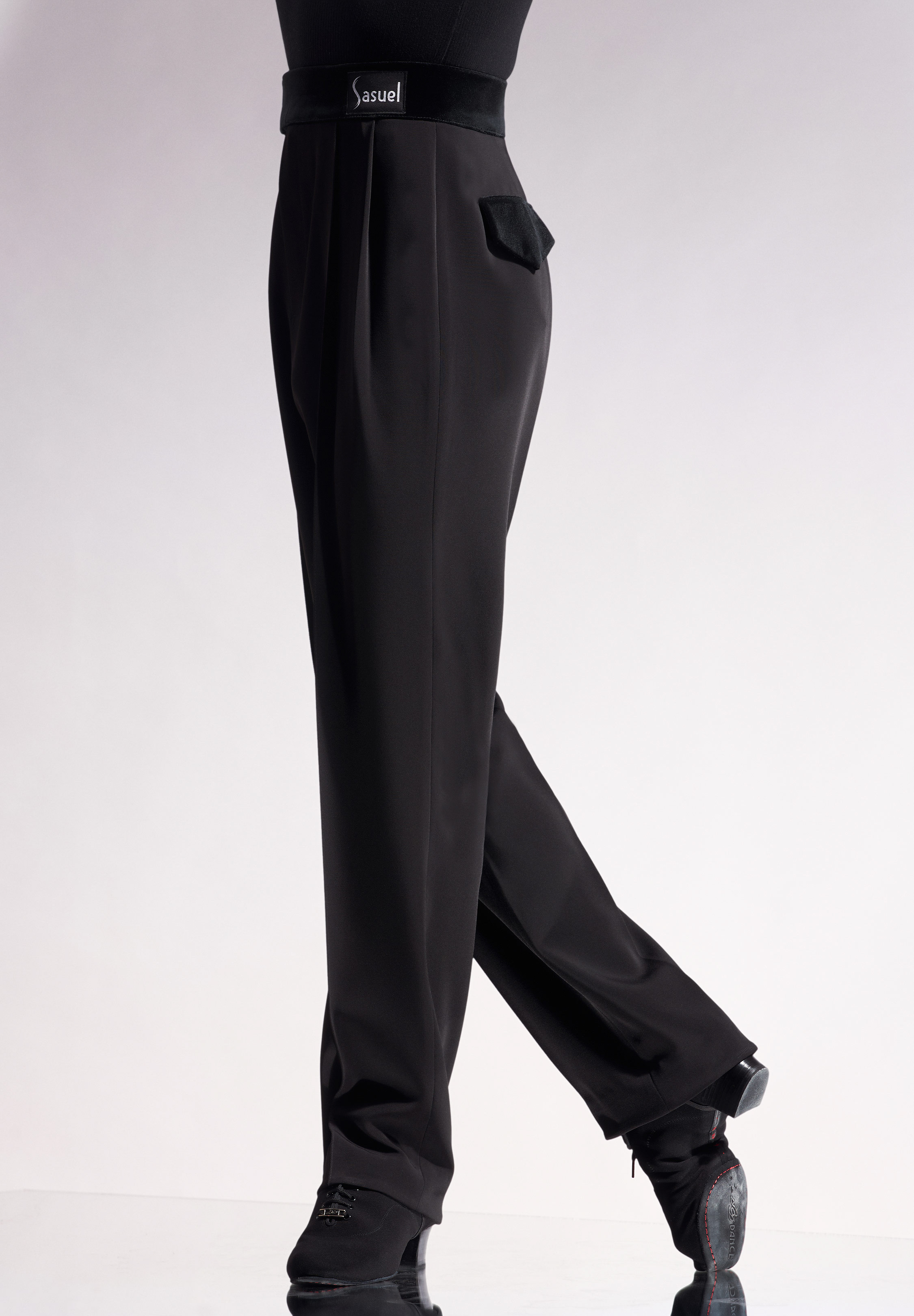 Black Velvet Wide Leg Trouser | WHISTLES |