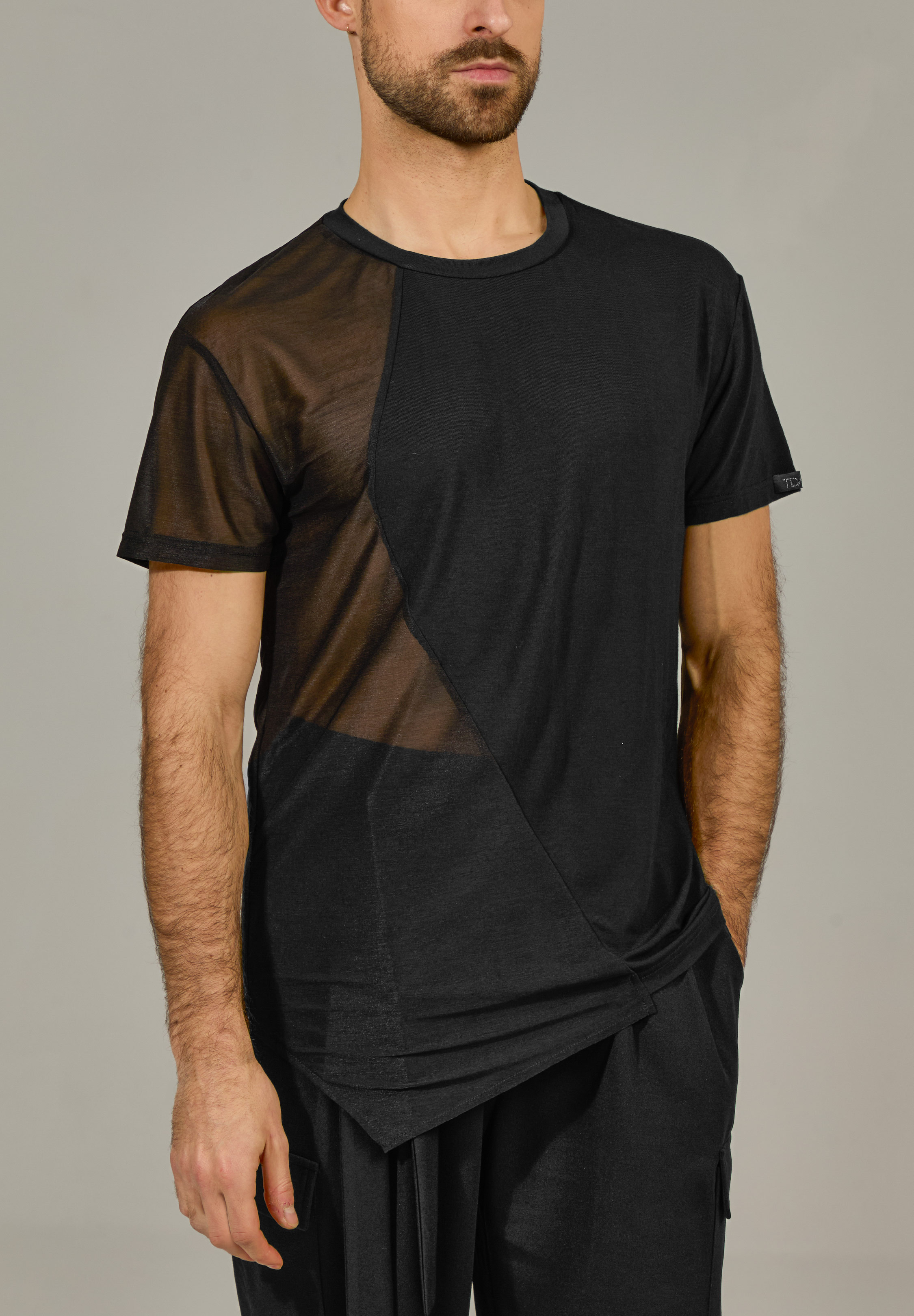 TDANCE Sheer Shadow Latin Top BS-0066-Black