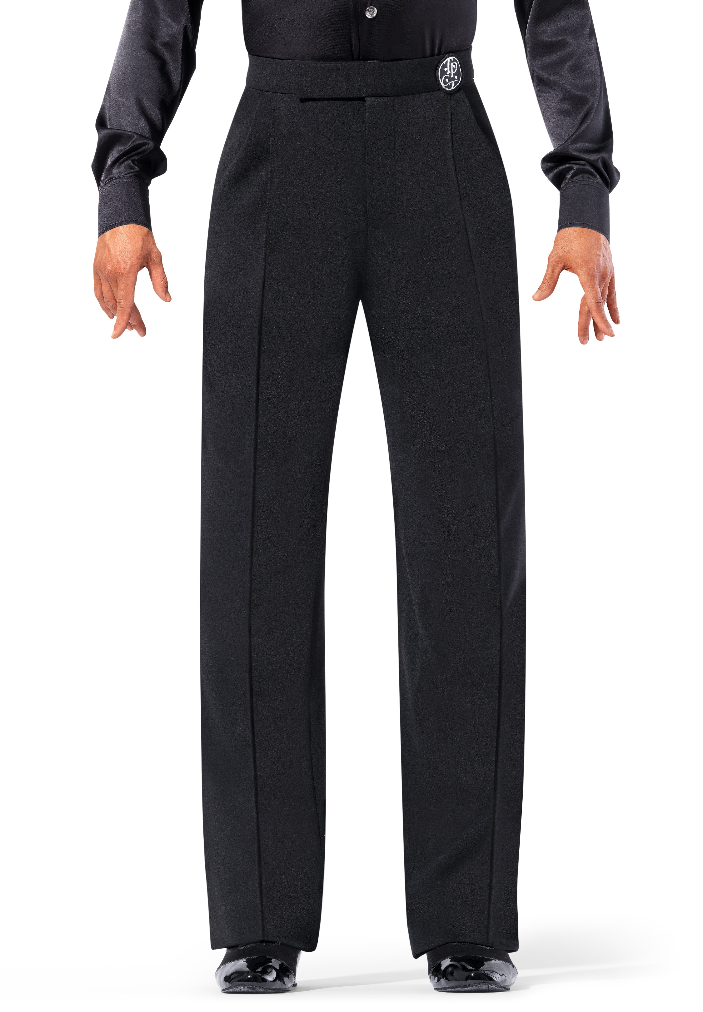 TPCT Mens Pleats Latin Dance Trousers 001-Black