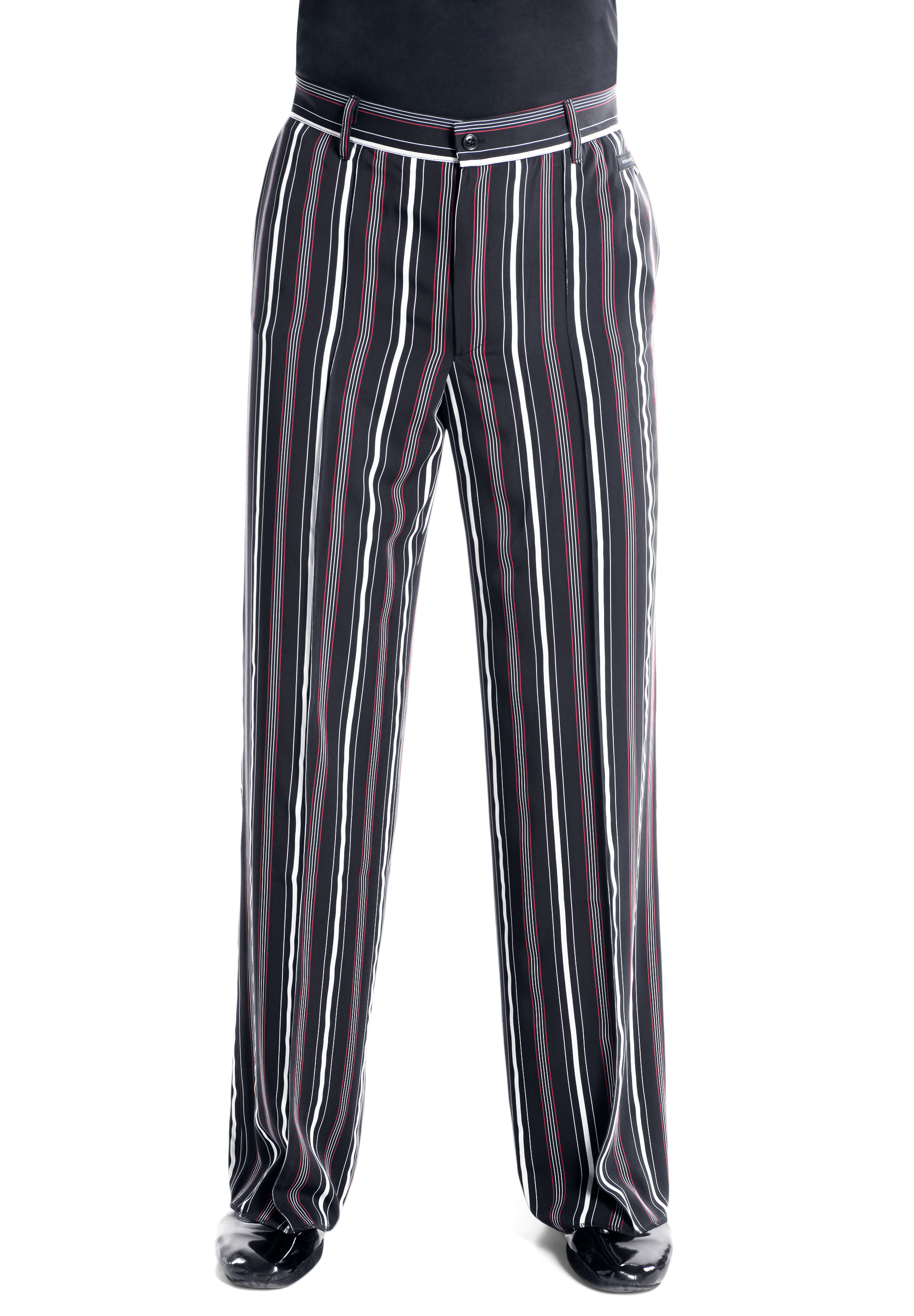 Black Striped Double Buckle Gurkha Pants by Italian Vega – Italian Vega™