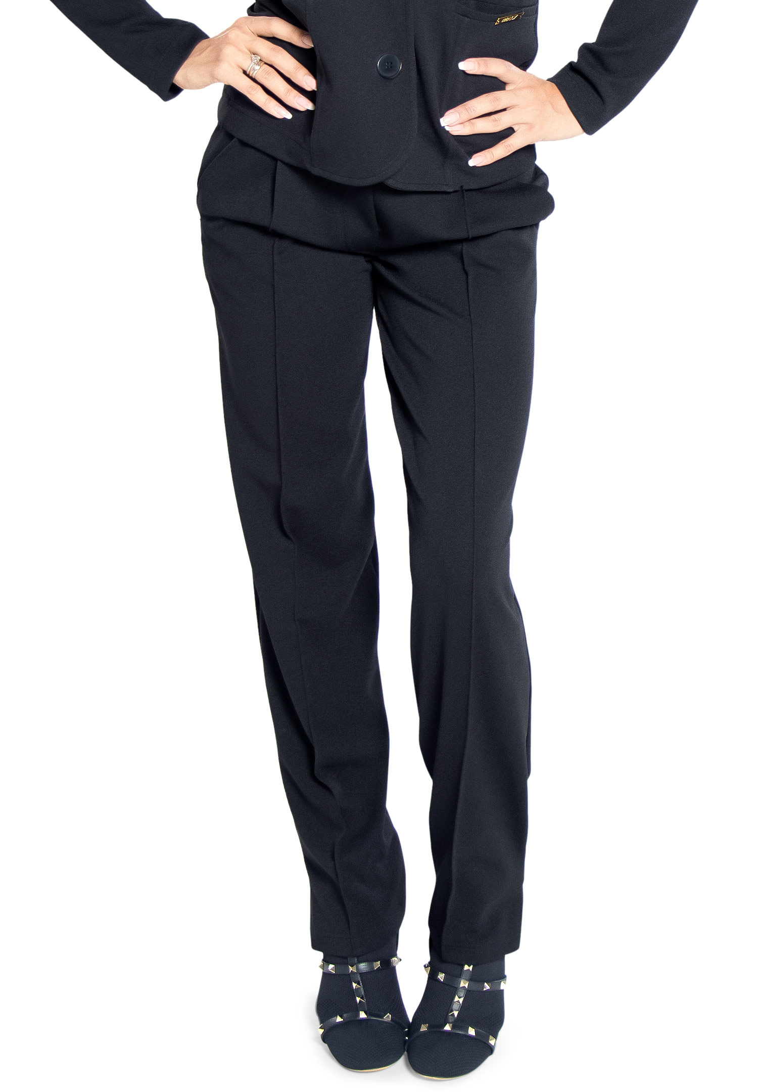 Maly Ladies Seamed Pencil Pants SP201403-Black