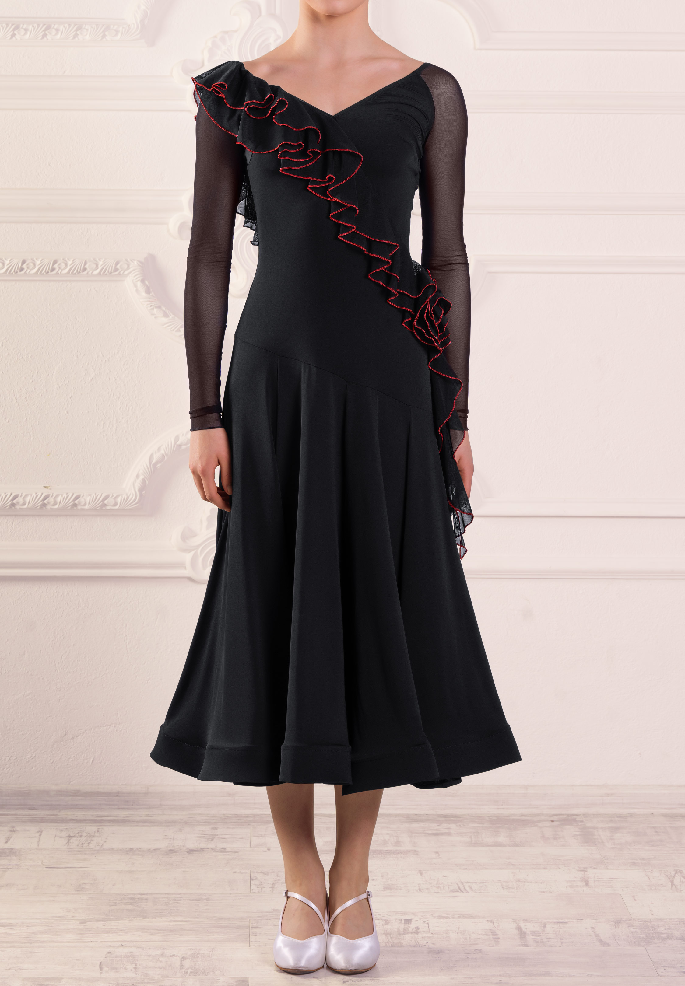 Dance Box Paloma Ballroom Dress P23120008-01 Black