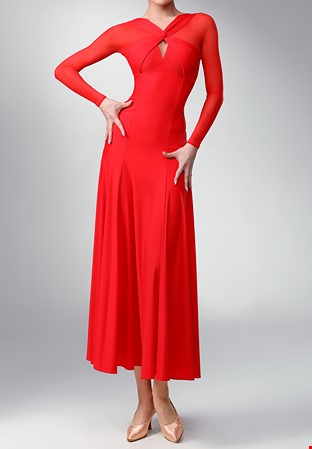 TID Twisted Motion Smooth Dress M350-Red