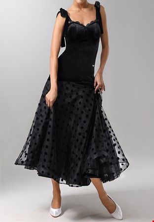 TID Polka Dot Dream Smooth Dress M414-Black