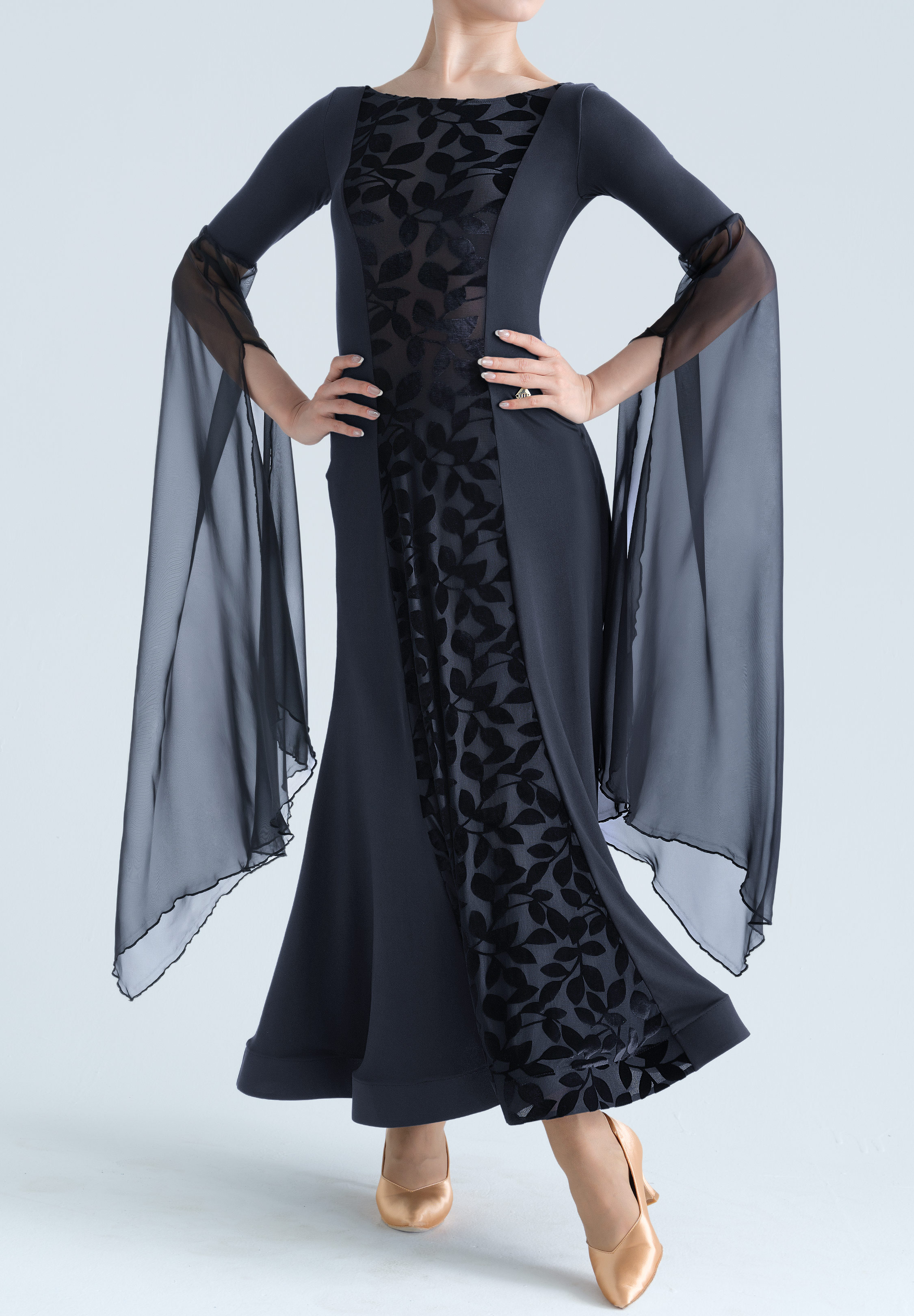 MF Twilight Fern Ballroom Dress M406-Black